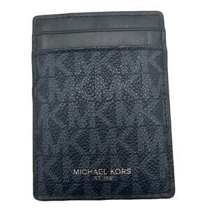 Michael Kors Navy Signatue Jet Set Card Holder